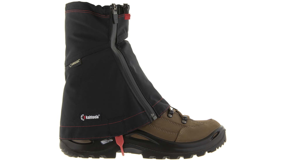 Kahtoola LEVA Gaiters GTX Mid, Black/Black, Large, KT09054