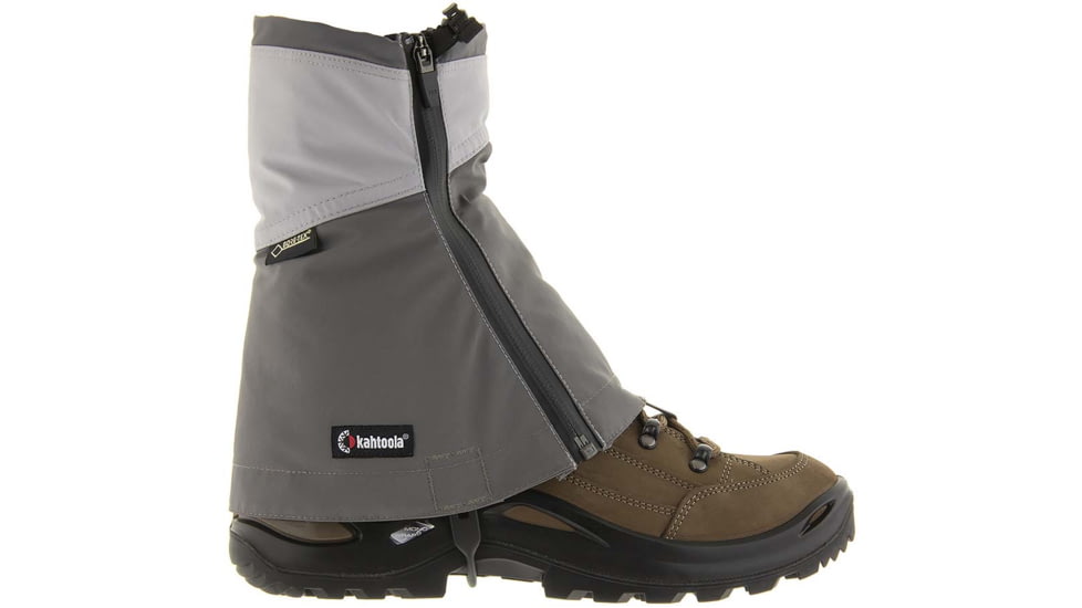 Kahtoola LEVA Gaiters GTX Mid, Light Grey/Dark Grey, Small, KT09057