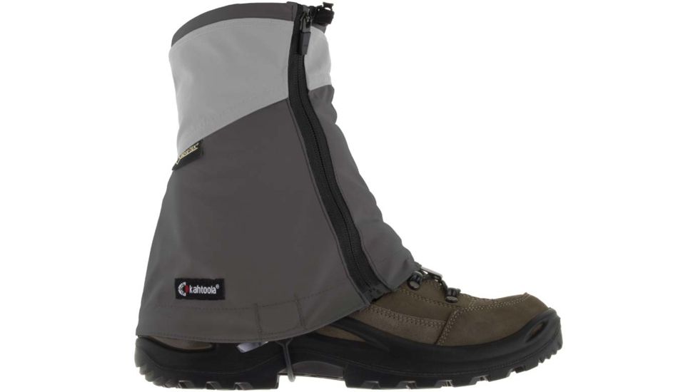 Kahtoola LEVA Gaiters GTX Mid, Light Grey/Dark Grey, Large, KT09059
