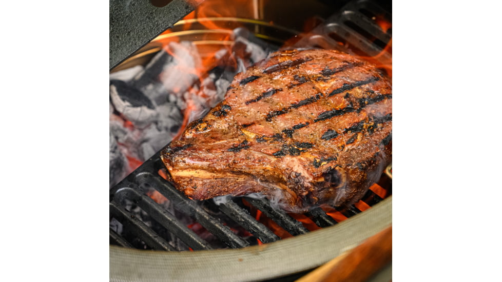 Kamado Joe Classic Joe Half Moon Cast Iron Cooking Grate, Black, Medium, KJ-HCICG