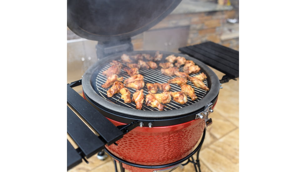 Kamado Joe Big Joe II 24 inch Charcoal Grill, Ceramic, Red, Large, BJ24RHC