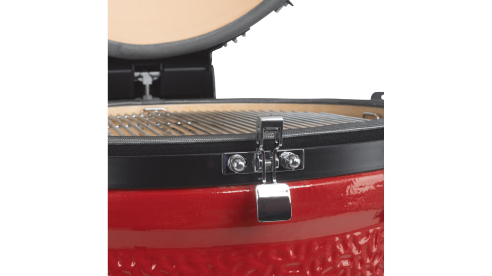 Kamado Joe Big Joe II 24 inch Charcoal Grill, Ceramic, Red, Large, BJ24RHC