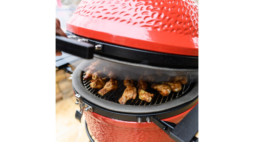 Kamado Joe Classic II 18 inch Charcoal Grill, Ceramic, Red, Medium, KJ23RHC