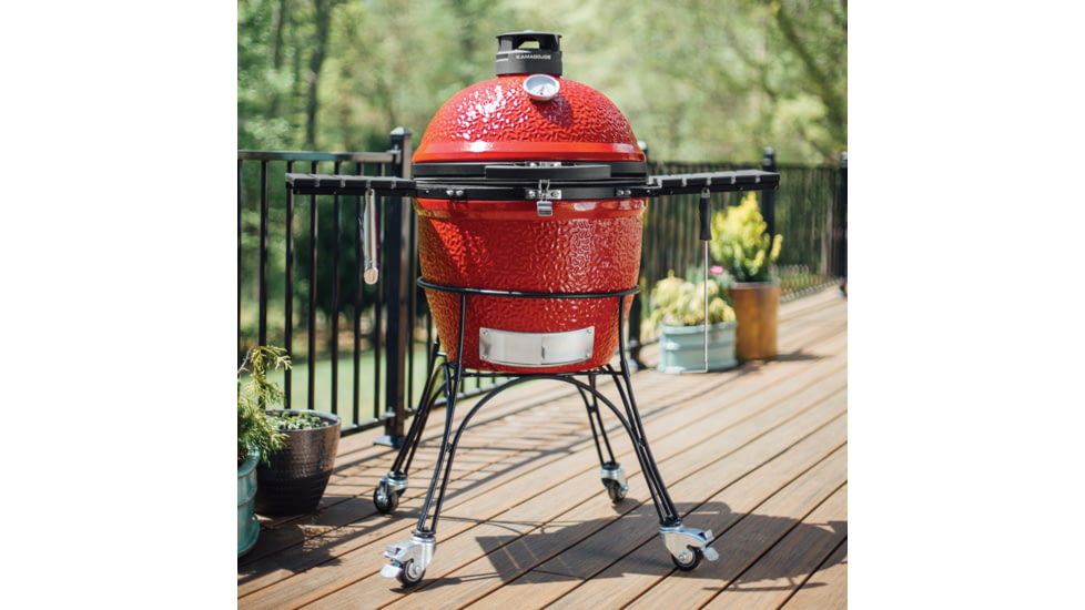 Kamado Joe Classic II 18 inch Charcoal Grill, Ceramic, Red, Medium, KJ23RHC