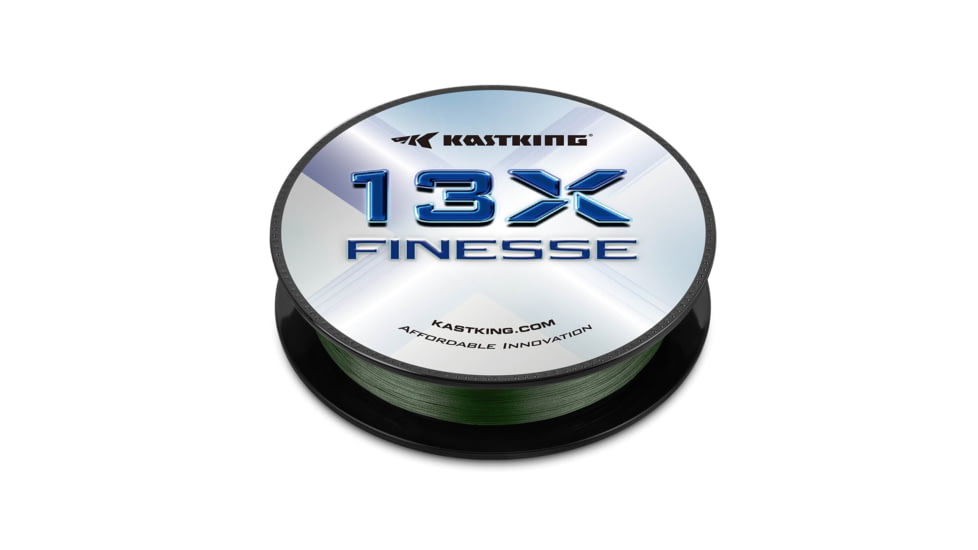 Kast King 13X Finesse Braided Fishing Line, Moss Green, 15 lb/150 yd, KKLIBRDKP13XF150YMG1