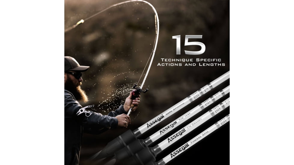 Kast King Assegai Technique Bass Fishing Rods, 64 / Fast-Medium-Sniper-1PC, KKRDCSTASG64SN1