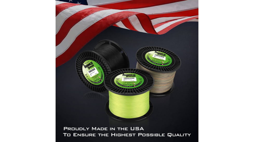 Kast King Hammer Braided Fishing Line, Black, 40 lb/150 yd, KKLIBRDHM150YBK40