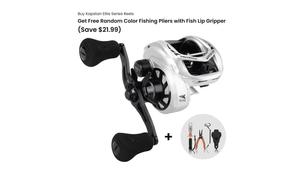 Kast King Kapstan Elite Size 300 Double Handle Baitcasting Reel, Right, KKRLCSTKPPW54RSI