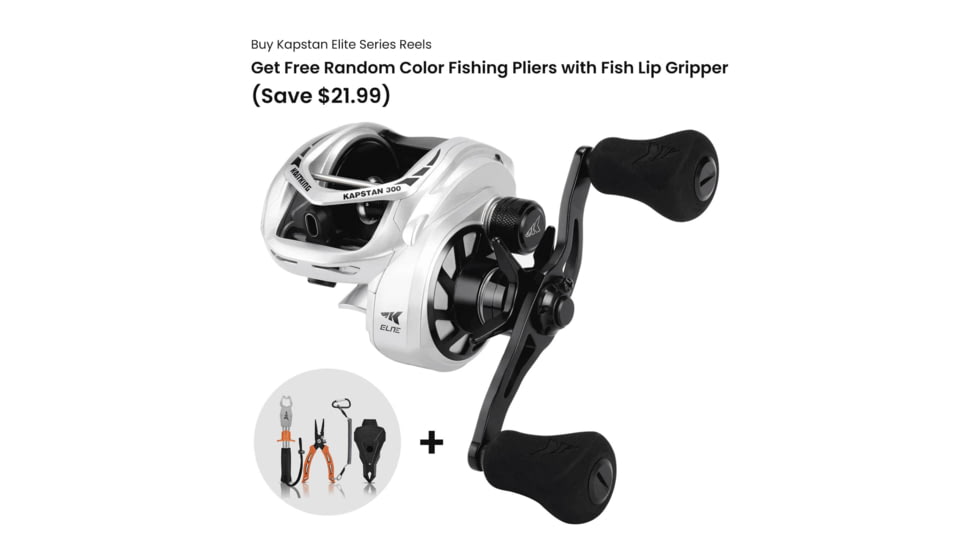 Kast King Kapstan Elite Size 300 Double Handle Baitcasting Reel, Right, KKRLCSTKPPW54RSI