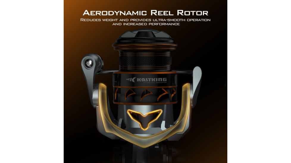 Kast King Kestrel 1000 SFS Carbon Body Spinning Reel, 6.2:1, 4.6oz, KKRLSPNKSSFS10GS