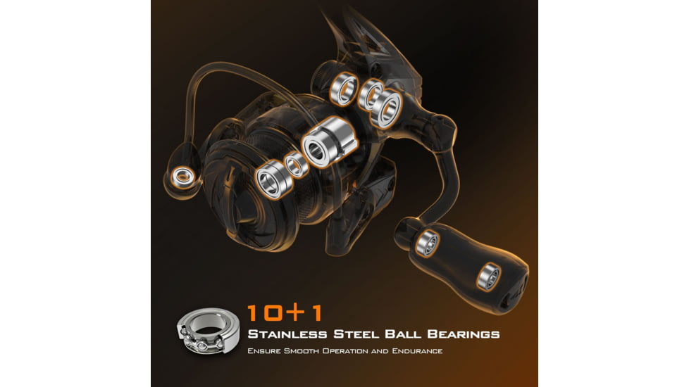 Kast King Kestrel 1000 SFS Carbon Body Spinning Reel, 6.2:1, 4.6oz, KKRLSPNKSSFS10GS