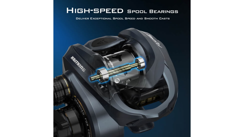 Kast King Kestrel Elite Magnesium Frame BFS Finesse Baitcasting Reel, Right, KKRLCSTKSEBFS84RSCG