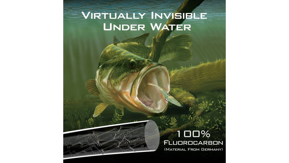 Kast King Kovert Fluorocarbon Fishing Line, Clear, 10 lb/200 yd, KKLIFLOKO200YCL10