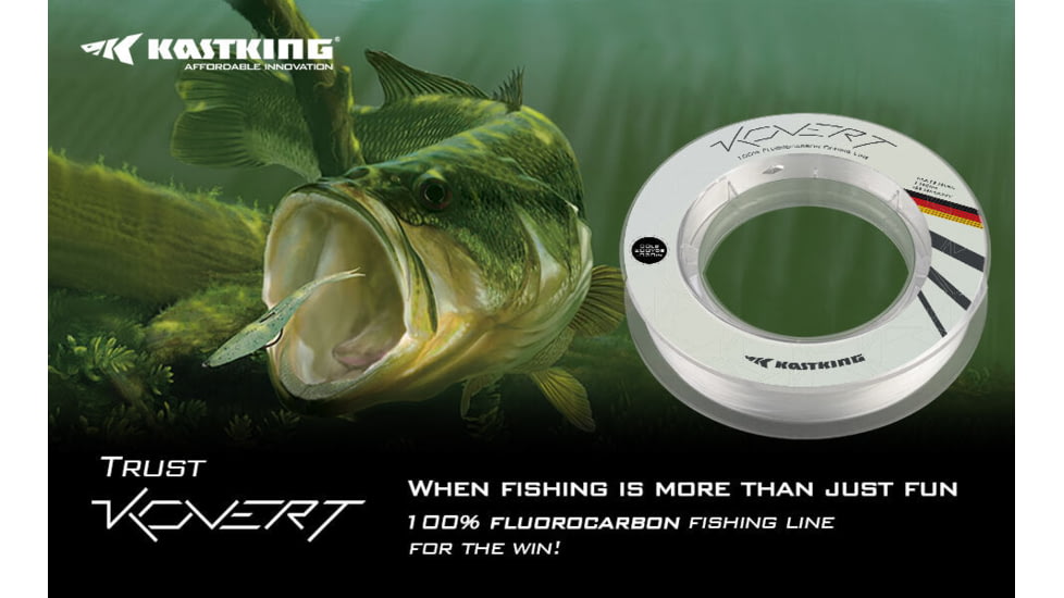 Kast King Kovert Fluorocarbon Fishing Line, Clear, 10 lb/200 yd, KKLIFLOKO200YCL10