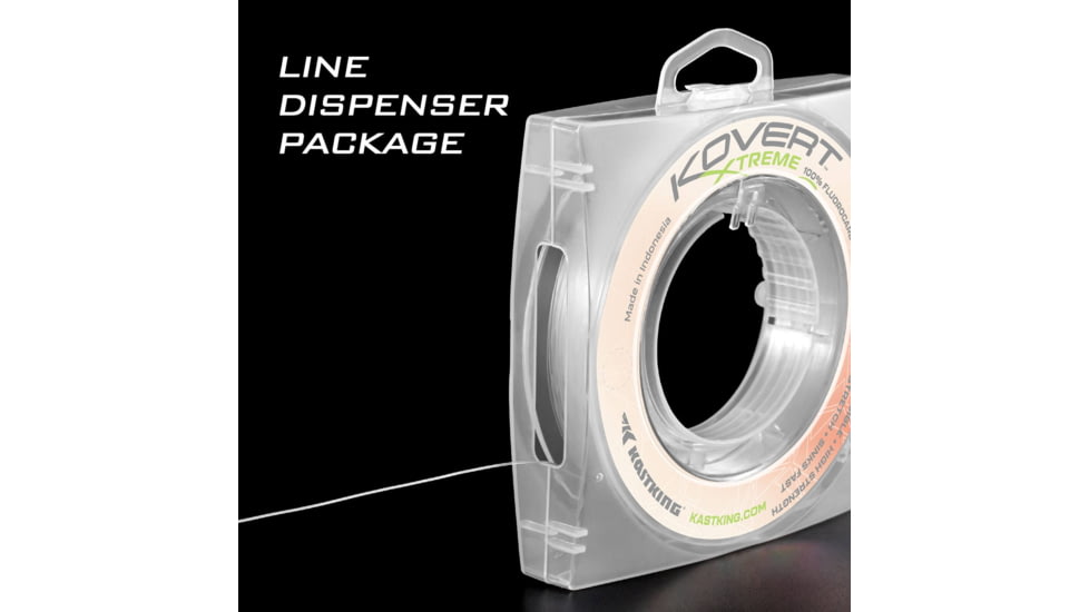 Kast King Kovert Xtreme Fluorocarbon Fishing Line, Clear, 4 lb/200 yd, KKLIFLOKX200YCL4