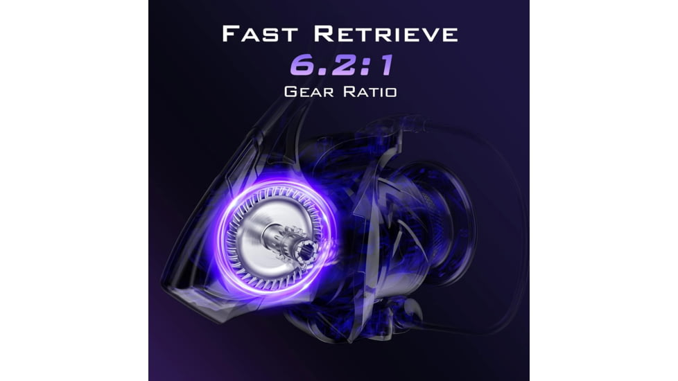 Kast King MegaJaws Elite Spinning Reel, 10+1, 6.2:1, 6oz, 30DX, KKRLSPNMJES30DX