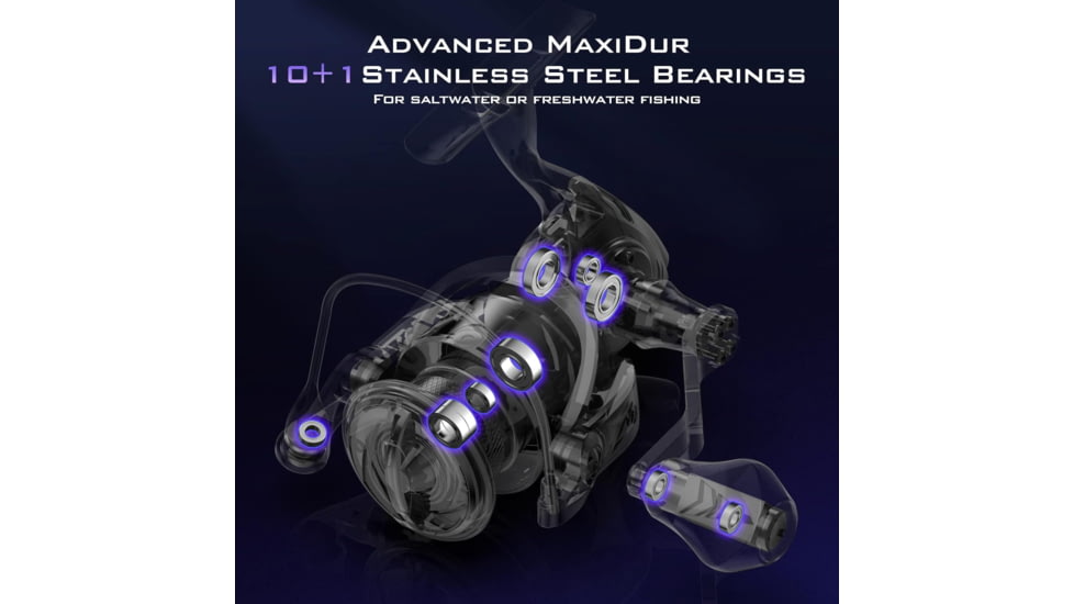 Kast King MegaJaws Elite Spinning Reel, 10+1, 6.2:1, 6oz, 30DX, KKRLSPNMJES30DX