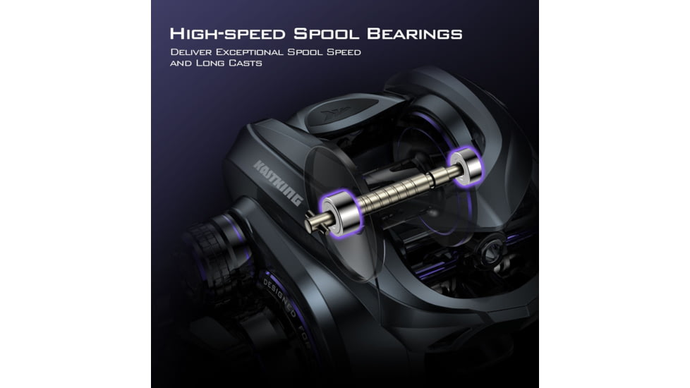 Kast King Mg12 Elite Magnesium Baitcasting Reel, Right, KKRLCSTM1275RDG