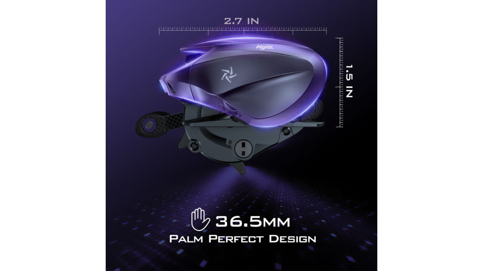 Kast King Mg12 Elite Magnesium Baitcasting Reel, Right, KKRLCSTM1275RDG