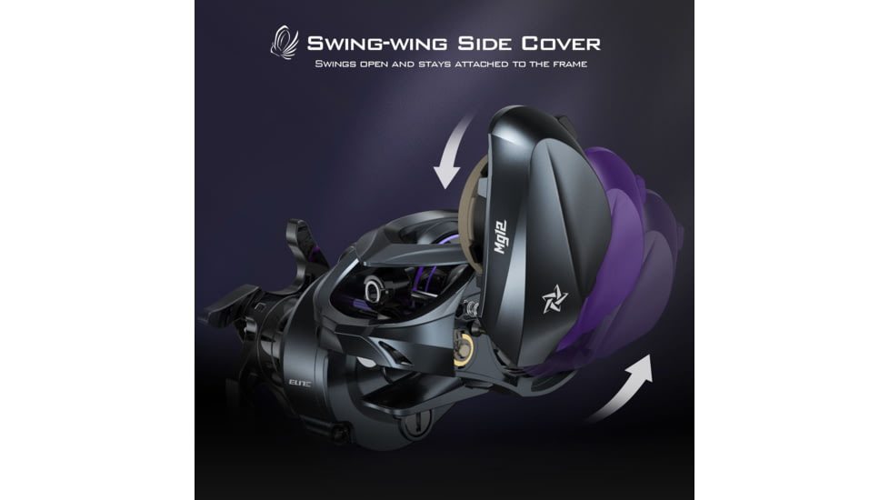 Kast King Mg12 Elite Magnesium Baitcasting Reel, Right, KKRLCSTM1275RDG