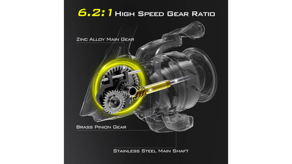 Kast King Skeet Reese Icon Spinning Reel, Size 2000, KKRLSPNSRS20GS