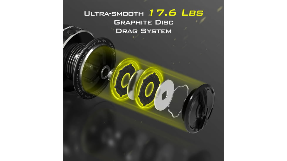 Kast King Skeet Reese Icon Spinning Reel, Size 2000, KKRLSPNSRS20GS