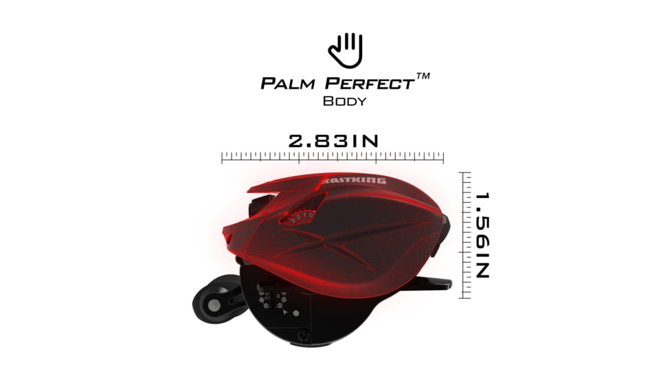 Kast King Speed Demon Elite Baitcasting Reel, Left, 7.4:1, KKRLCSTSDEDB74LGS