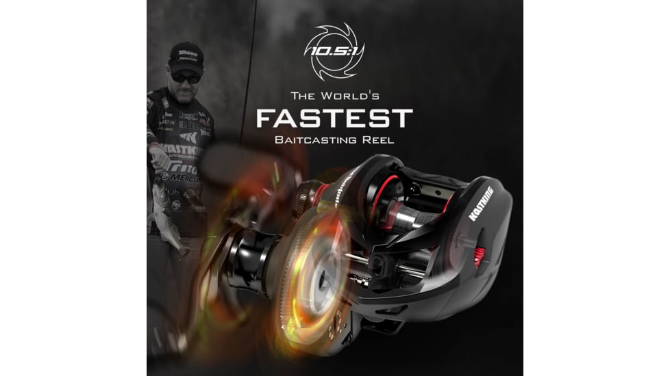 Kast King Speed Demon Elite Baitcasting Reel, Left, 7.4:1, KKRLCSTSDEDB74LGS