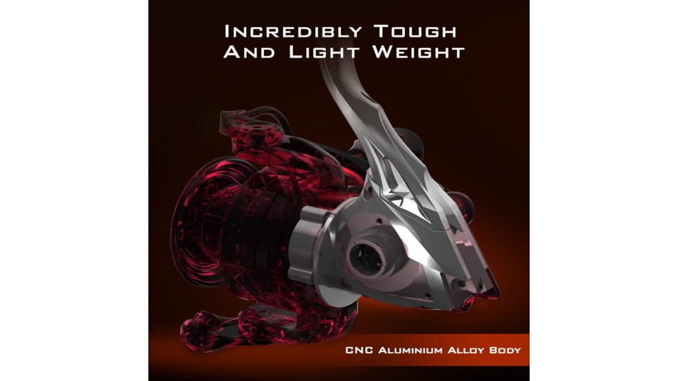 Kast King Speed Demon Elite Spinning Fishing Reel, 7.4:1, 8.7oz, KKRLSPNSDES20BK