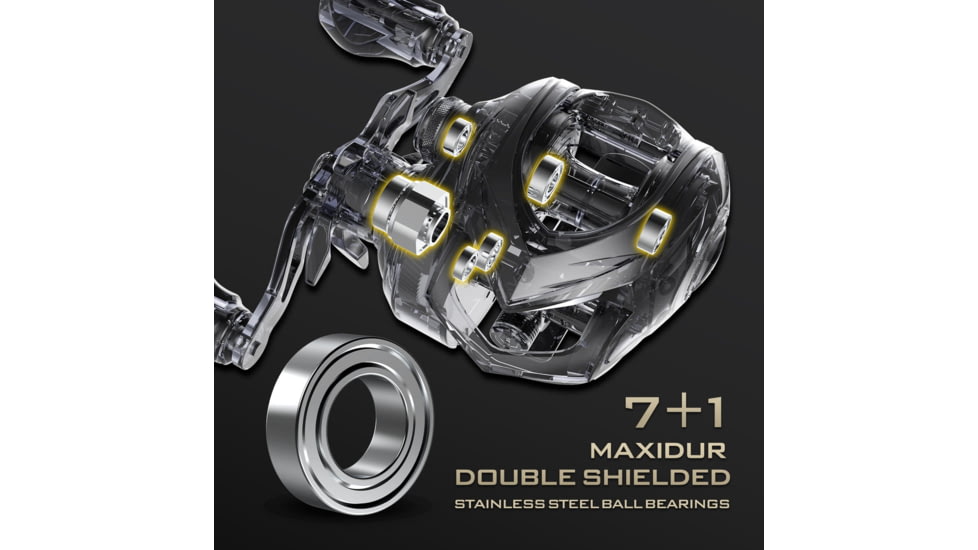 Kast King Valiant Eagle Baitcasting Reel, Left, 8.4:1, KKRLCSTVE2BFS84LBK