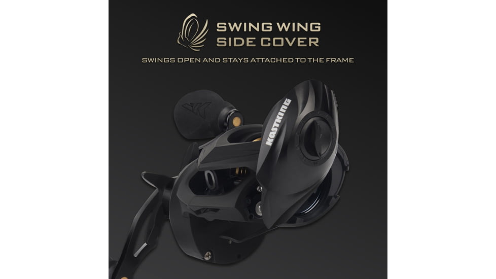 Kast King Valiant Eagle Baitcasting Reel, Left, 8.4:1, KKRLCSTVE2BFS84LBK