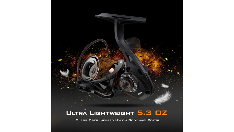 Kast King Zephyr 1000 SFS Fishing Reel, 5.2:1, 5.3oz, KKRLSPNZPSFS10BKC