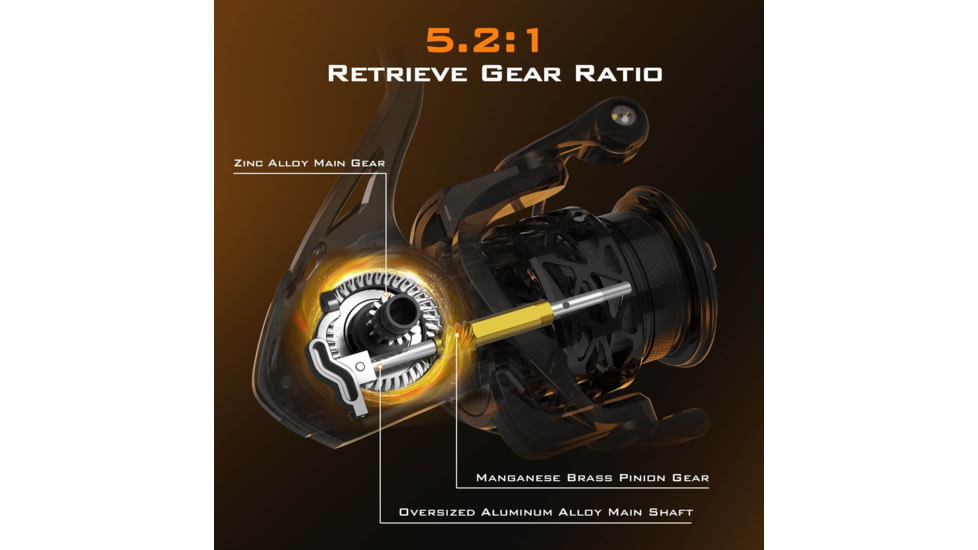 Kast King Zephyr 1000 SFS Fishing Reel, 5.2:1, 5.3oz, KKRLSPNZPSFS10BKC