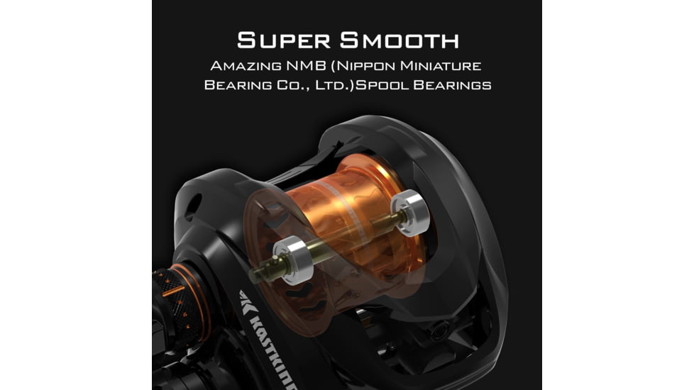 Kast King Zephyr BFS Drag Clicker Baitcasting Reel, Right Handed, KKRLCSTCZPBFSCL72RBK