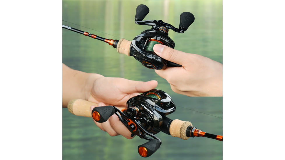 Kast King Zephyr BFS Drag Clicker Baitcasting Reel, Right Handed, KKRLCSTCZPBFSCL72RBK