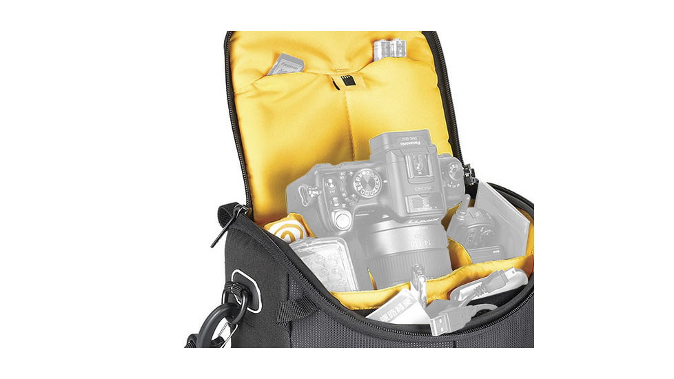 Kata DL LITE Shoulder Bag 439, Black - Compact DSRL w/ Standard Zoom Lens and Extra Accessories