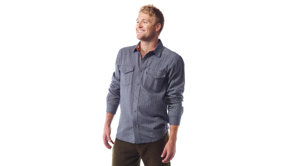 Kavu Oden Long Sleeve Shirt - Men's-Blue Slate-Medium