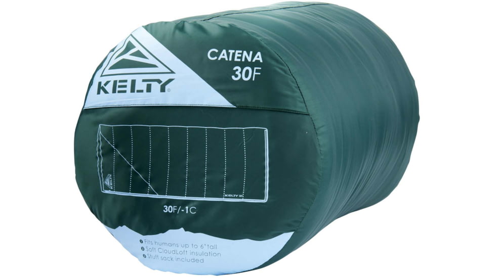 Kelty Catena 30 Sleeping Bag, Posey Green/Grisaille, Right Zip, Regular, 35429421RR