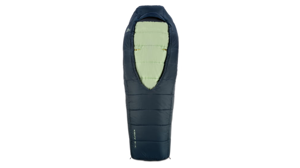 Kelty Eclipse 15 Deg Sleeping Bag, Midnight Navy/Laurel Green/Turbulence, Short, 35432626SR