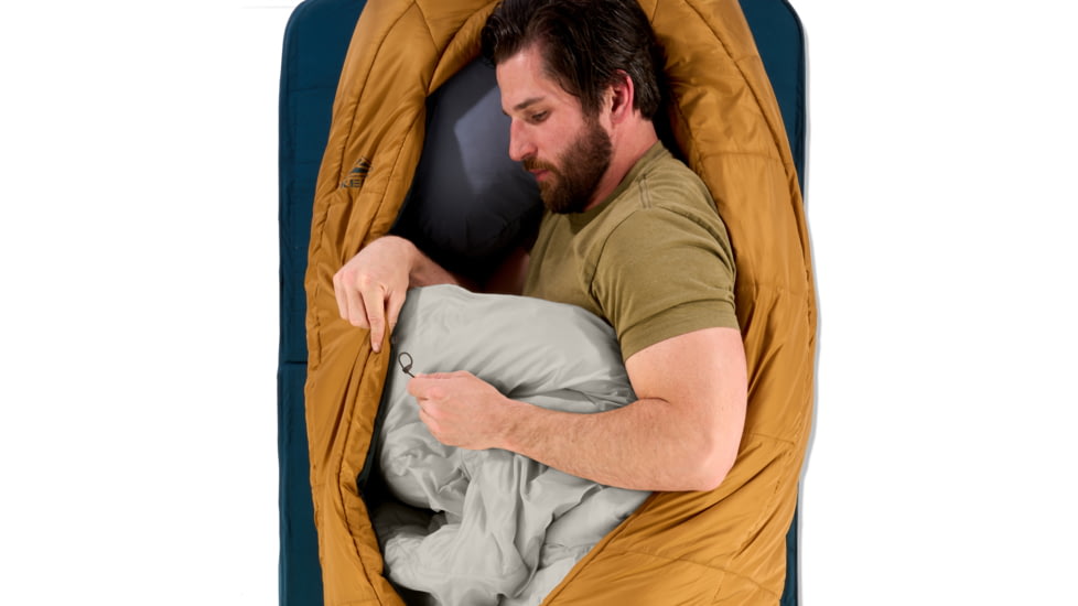 Kelty Eclipse 15 Deg Sleeping Bag, Woodthrush/Turtledove/Green Gables, Short, 35432926SR