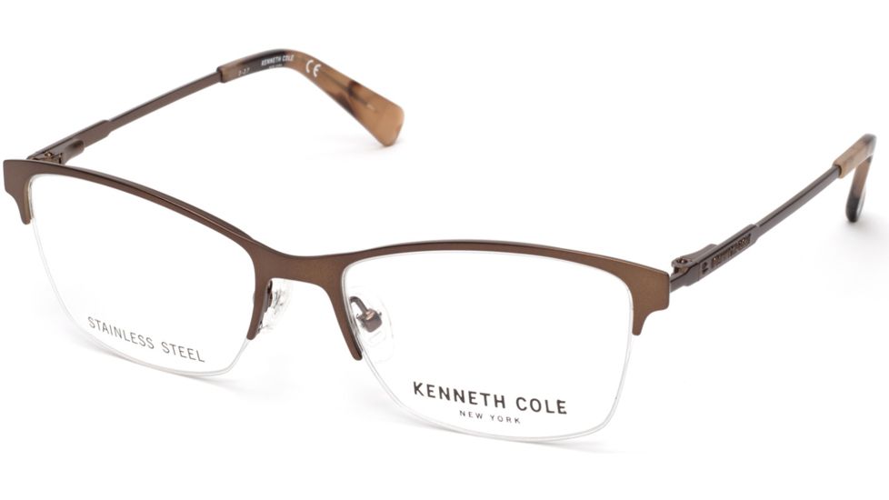 Kenneth Cole KC0283 Eyeglass Frames - Matte Dark Brown Frame Color, Matte Dark Brown Lens Color