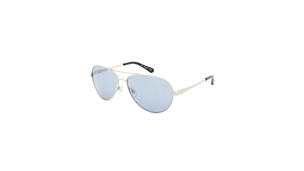 Kenneth Cole New York KC7029 Sunglasses - Shiny Light Nickeltin Frame Color, Smoke Mirror Lens Color