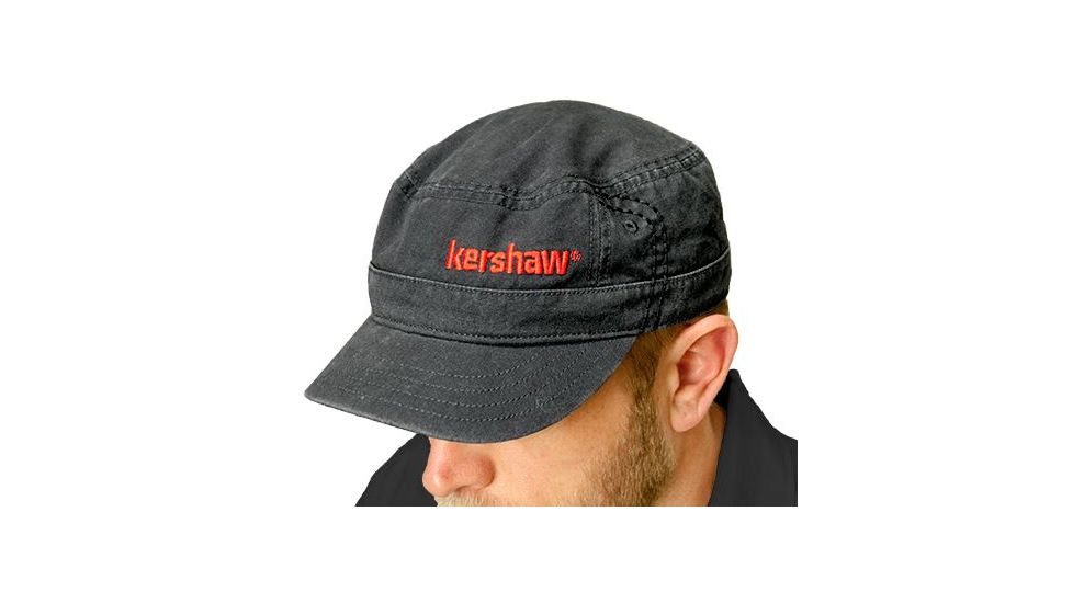 Kershaw Black Miltary Cap HATKERMILLOGOBLK