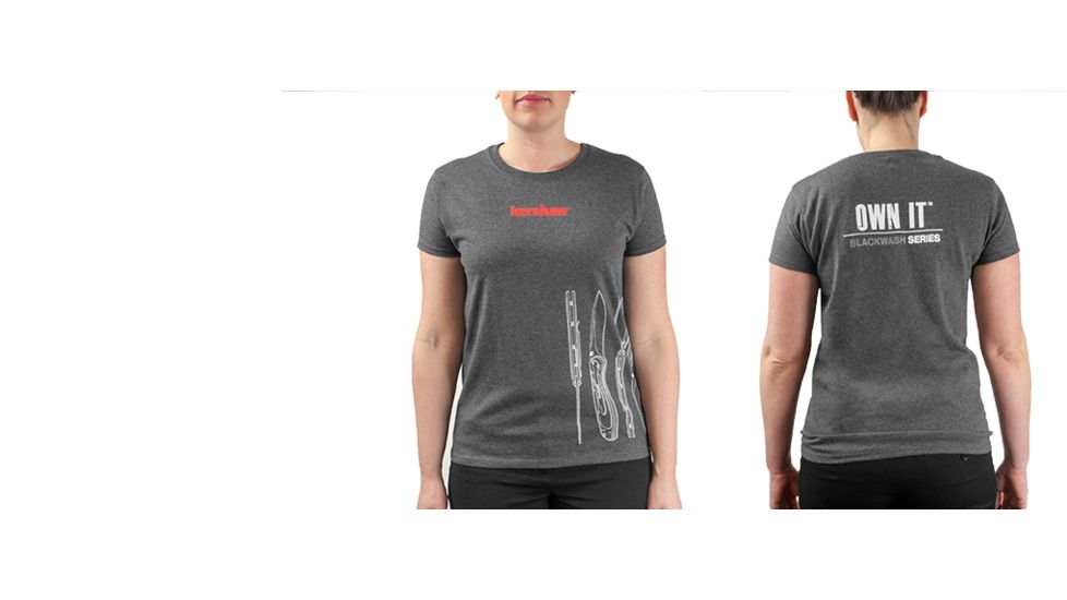 Kershaw Women BlackWash Tshirt, Dark Grey, Short Sleeve TSHIRTWomensKERBWS
