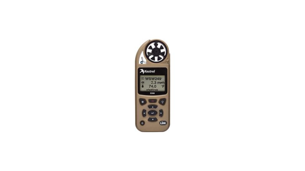 Kestrel 5500 Weather Meter with LiNK + Vane Mount, Desert Tan 0855LVTAN