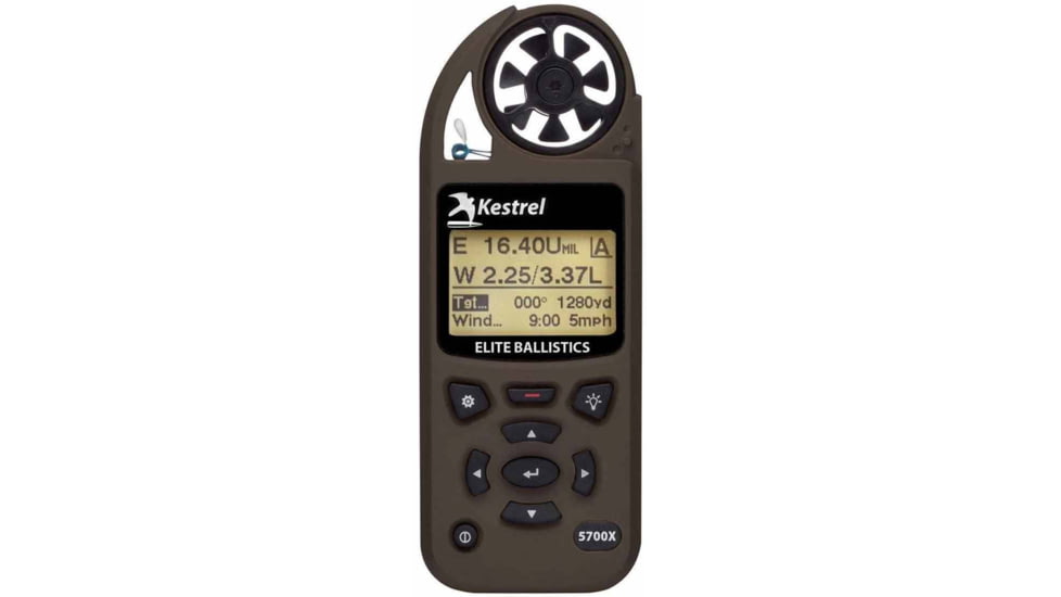 Kestrel 5700X Elite Weather Meter w/Applied Ballistics &amp; LiNK, Flat Dark Earth, 0857XALFDEM