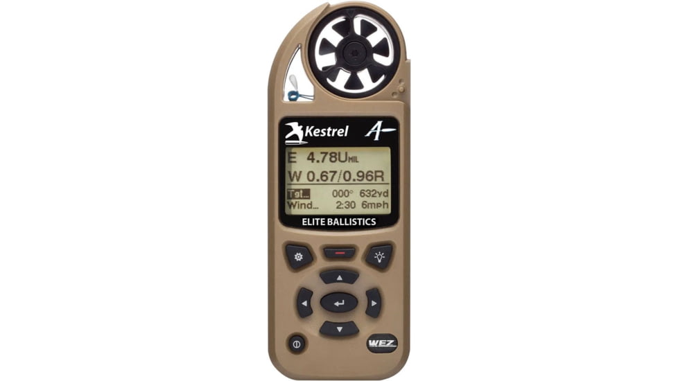 Kestrel 5700X WEZ Weather Meter w/Applied Ballistics, Desert Tan, 0857XWLTANM