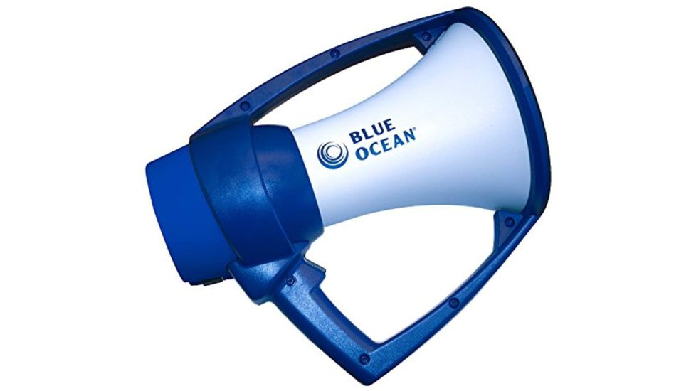 Kestrel Blue Ocean Rugged Megaphone, White/Blue, 100