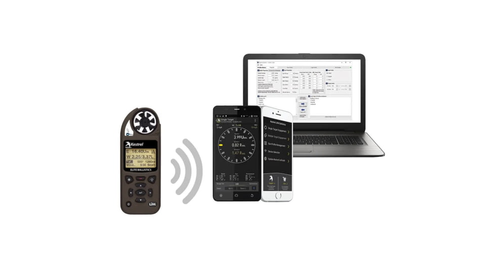 Kestrel Elite Weather Meter w/ Applied Ballistics w/Link, Flat Dark Earth, 0857ALFDE