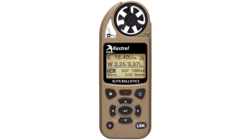 Kestrel Elite Weather Meter with Applied Ballistics with LiNK, Desert Tan, 0857ALTAN